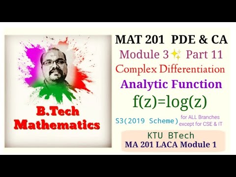 Analytic Functions - Problems | Module 3 Complex...