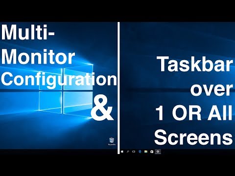 Multi Monitor configuration & Taskbar over 1 OR All...