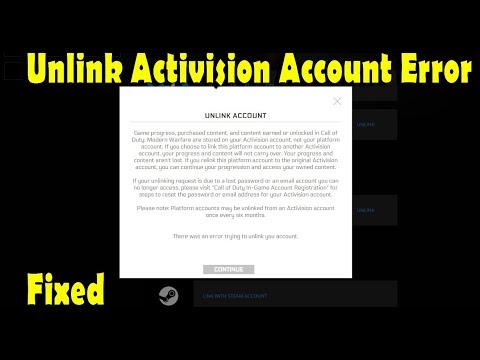 How to unlink activision account from Battlenet Error...