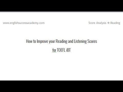 How to Improve Your TOEFL iBT Reading Listening Scores
