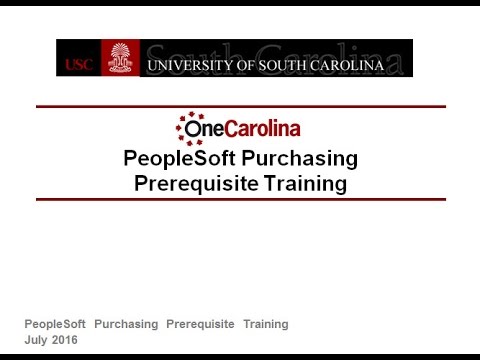 PeopleSoft Purchasing Prerequisite Training Video
