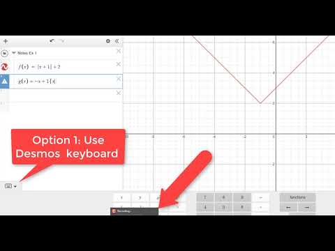 Checking Absolute Value As Piecewise Using Desmos
