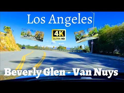 Los Angeles Driving Tour 4K Beverly Glen Blvd - Van...