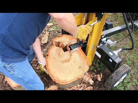 #81 Splitting BIG wood, Countyline 25 ton log splitter