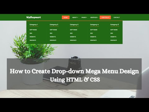 How To Create Mega Menu Using HTML & CSS | Dropdown...