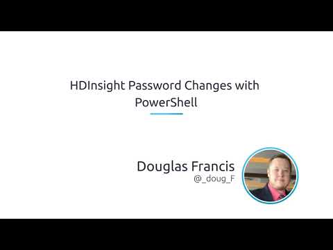 HDInsight password changes with powershell