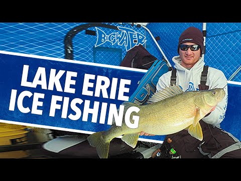 Lake Erie Ice Fishing For Walleye 7 Miles Out Off Port...