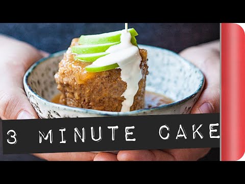 3 minute Caramel Apple and Bran Flakes Cake #ad