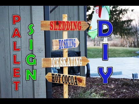 How To Build A DIY Pallet Wood Sign Post