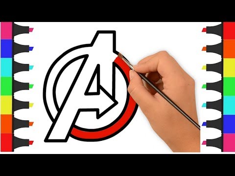 Avengers Logo Coloring Pages for Kids - How to Draw...