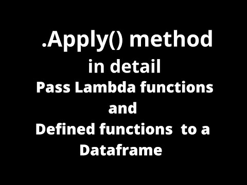 Apply method in python pandas| Use lambda function and...
