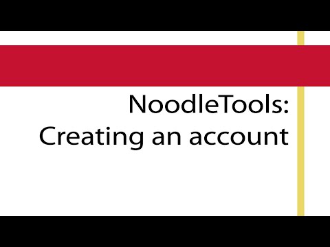 NoodleTools - Create an Account