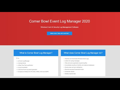 Syslog to CSV File with Corner Bowl Event Log Manager...