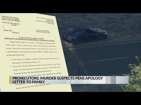 Prosecutors: Murder suspects pens apology letter to...