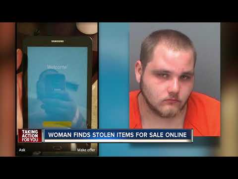 Woman finds stolen items for sale online