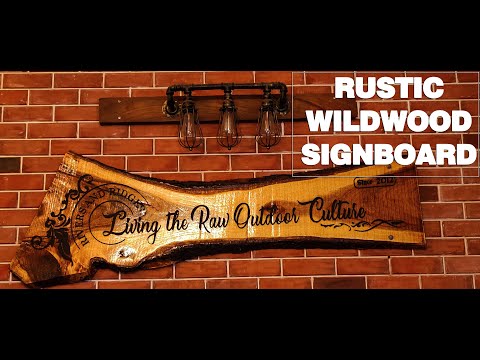Rustic Wildwood Signboard | Farmhouse wooden wall...