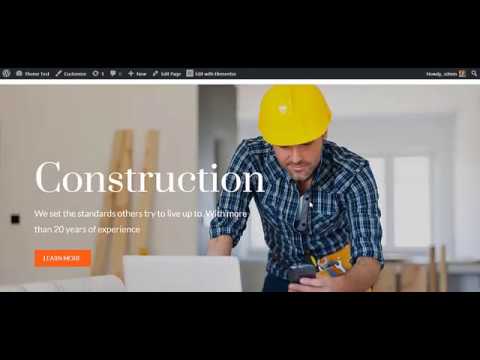 Free WordPress Theme Punte - How to make construction...