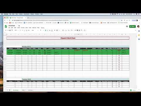 Trucking Dispatch with Google sheet, Book your Trucks...