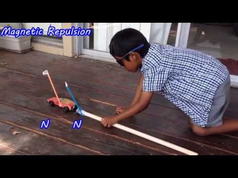 Magnetism experiment - Cool Magnet Trick by a kid to...