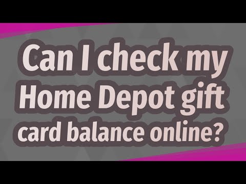 Can I check my Home Depot gift card balance online?
