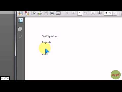 How to add a signature in Adobe Reader XI
