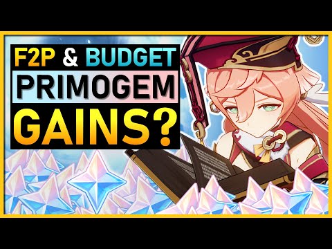 How many F2P PULLS per patch and WHERE from? | Genshin...