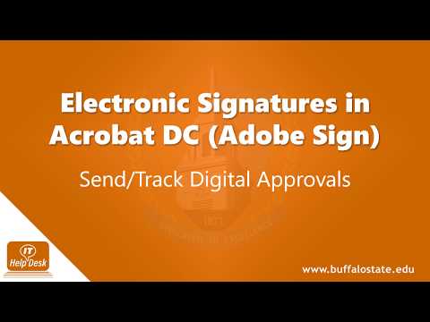 Send and Track Electronic Signatures Using Acrobat and...