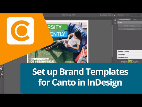 How designers set up Canto Brand Templates in InDesign