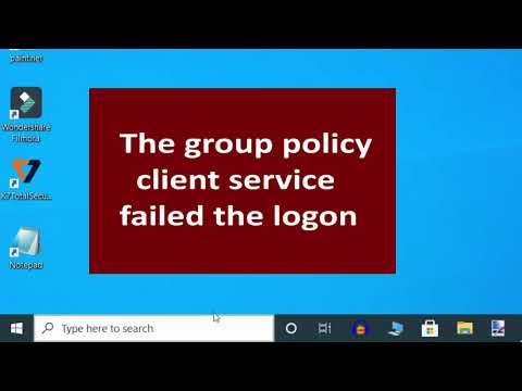 Fix: The group policy client service failed the logon