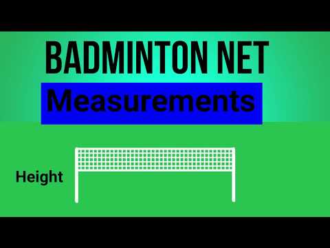 badminton net measurements / badminton net height /...