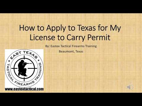 How to Apply for My Texas License to Carry Permit