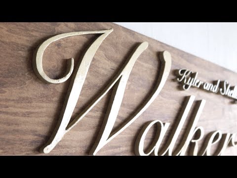 DIY Wooden Name Sign | Perfect Wedding Gift | Modern...