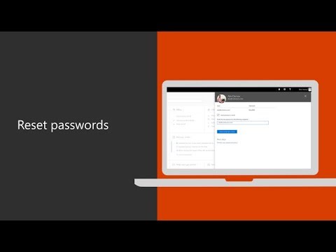Reset passwords with Office 365 for business