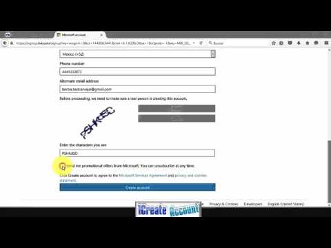 How to create Hotmail / Outlook Account