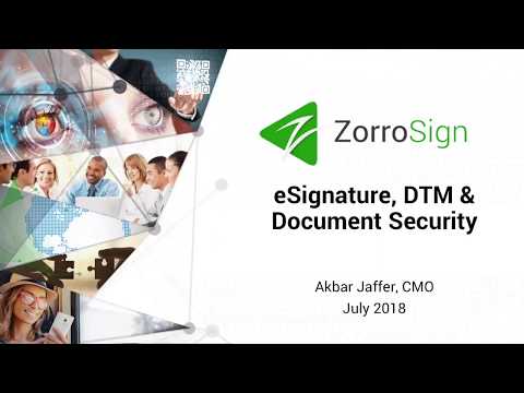 Introduction to ZorroSign! ZorroSign Blockchain...