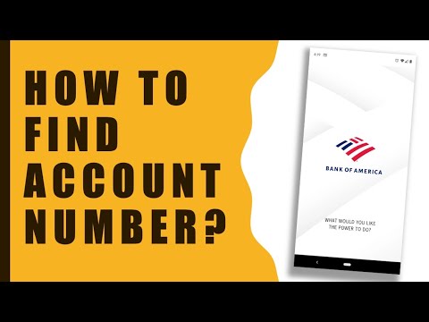 How to find Bank of America Account Number?