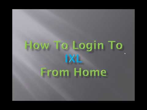 How to login to IXL