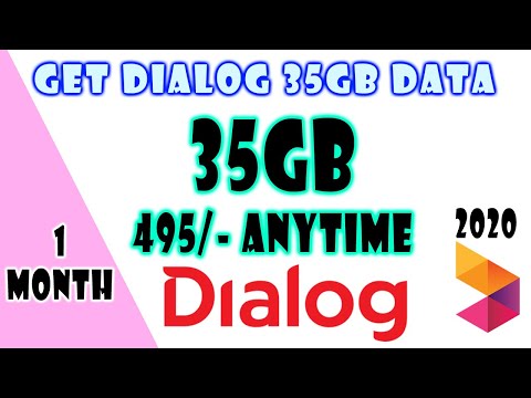 Get 35GB Anytime Data From Your Dialog Home BroadBand...