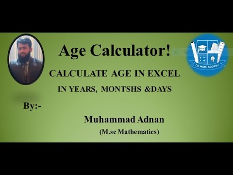 How To Calculate Age In Excel From Date Of Birth With...