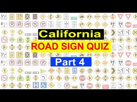 California DMV Permit Test - Road Signs Part 4