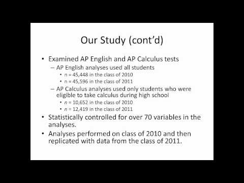 Academic Benefits of the Advanced Placement (AP)...