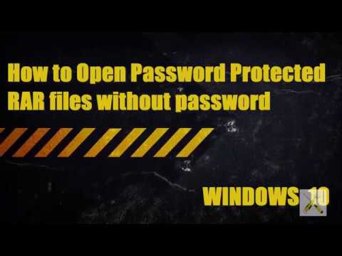 How to Open Password Protected RAR or ZIP File without...