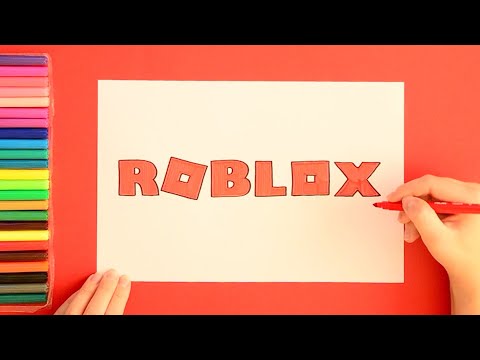How to draw Roblox Logo - YouTube