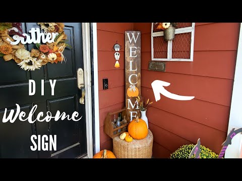 DIY WELCOME SIGN | START TO FINISH WITH CRICUT TUTORIAL