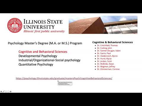 Psychology - Masters Cognitive and Behavioral Sciences...
