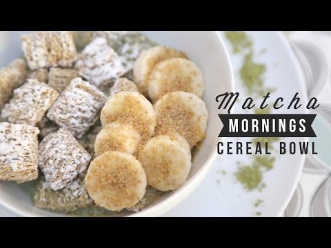 Matcha Mornings Cereal Bowl ♥ Angel Wong's Kitchen