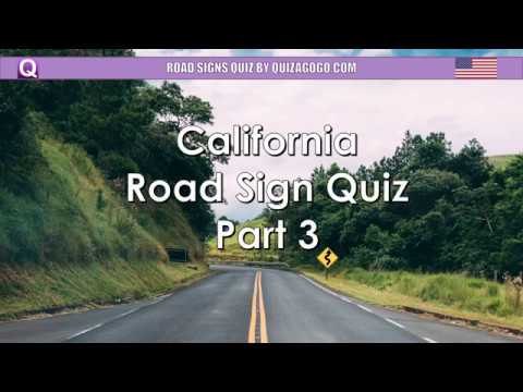 California DMV Permit Test - Road Signs Part 3