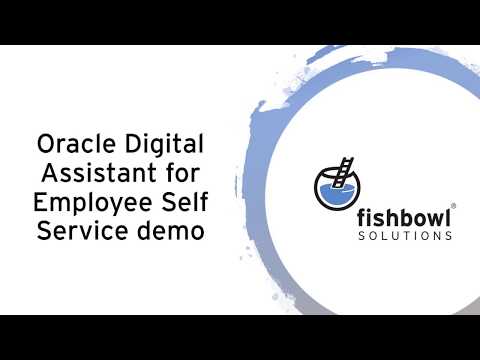 Oracle Digital Assistant for Employee (HR) Self...