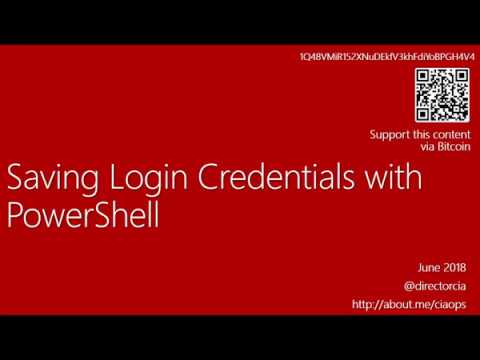 How to save login credentials to a file using...