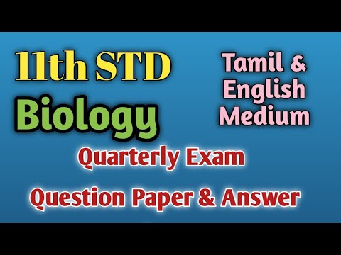 11th STD Biology Quarterly Exam Question Paper with...